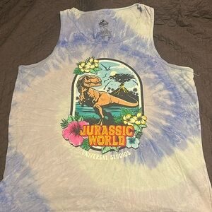 Universal Studios Jurassic World tie-dye tank top